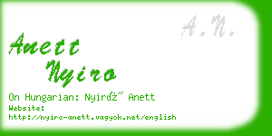anett nyiro business card